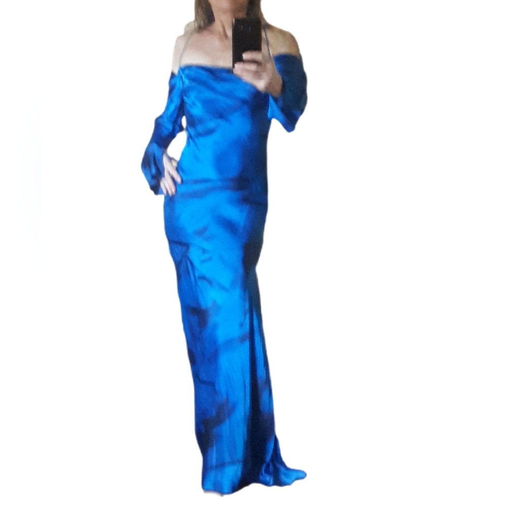 Zara Vibrant Blue Silk Dress 8608/847